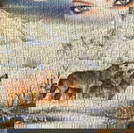  Πίνακας από puzzles,λύκος σε χιονισμένο τοπίο.