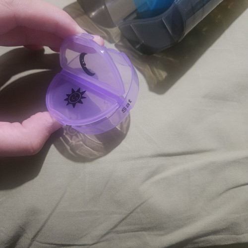 Weekly Pill Organizer with 2 Slots per Day like new
