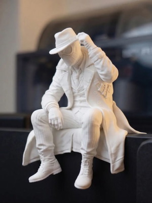Spider-Man Noir Figurine Chillin' on a Ledge 3D Printed New