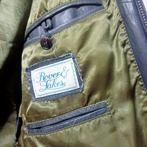 Rover & Lakes bomber jacket used, black leather, size 58