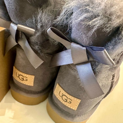 UGG Classic Mini Bailey Bow II used, gray, size 38