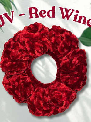 Handmade Scrunchie Red Wine new