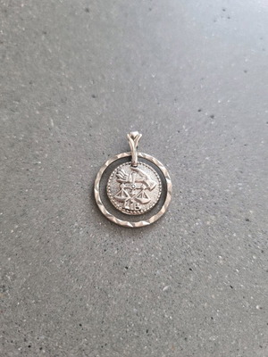 Pendant with Libra zodiac sign new, silver