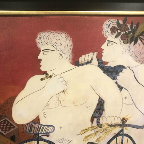 Painting copy of A. Fasianos used with frame 95x95cm