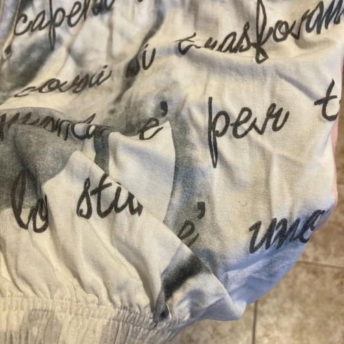 Justor Dress Used White With Graphic Motif