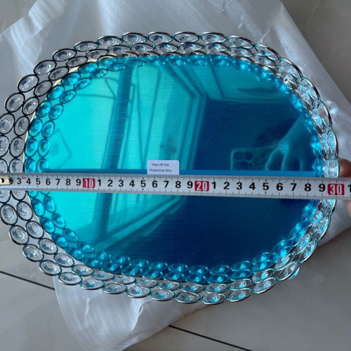 Mirror tray with stones new