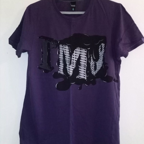 Bershka T-shirt, purple, size M