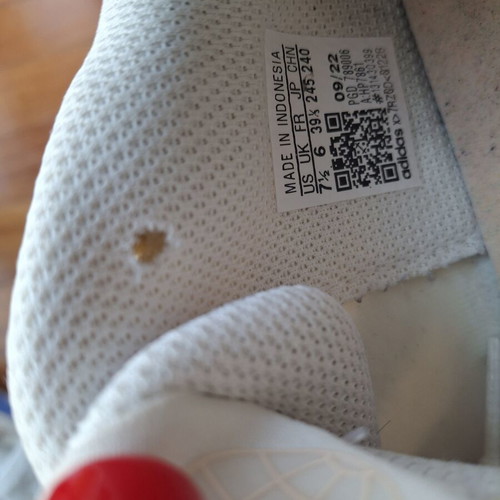 Adidas Cloudfoam Sneakers size 39.5 like new, white and blue
