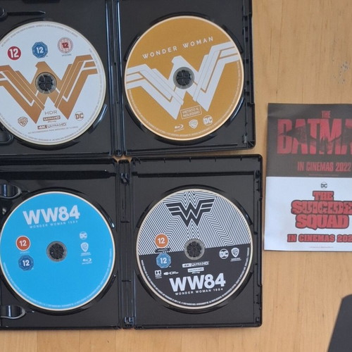 Wonder Woman 4K Ultra HD and Blu-ray set like new, with subtitles