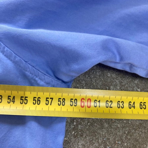Ralph Lauren long sleeve shirt XL, blue feather weight twill, yellow logo