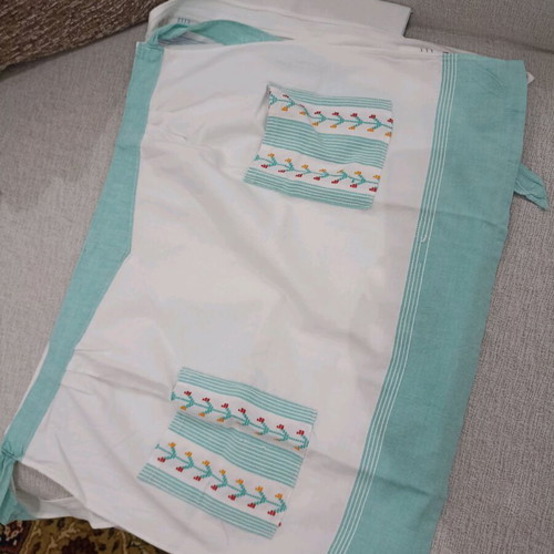 Woven Cretan traditional apron like new with pockets
