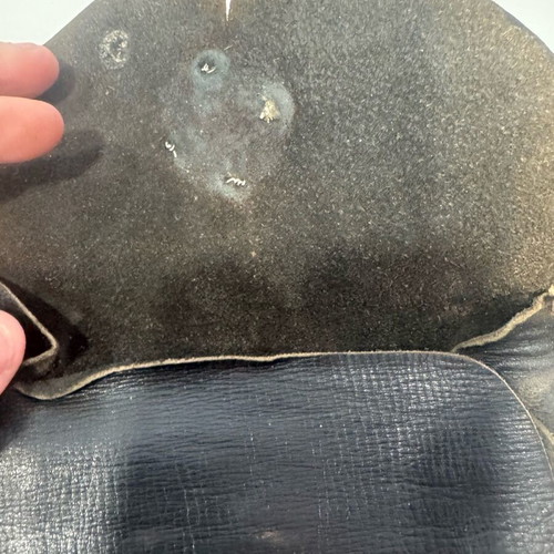 Leather hunter's case used, vintage with strap