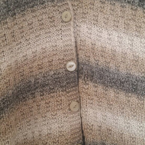 Wool cardigan women new, handmade, size Xlarge, beige-brown