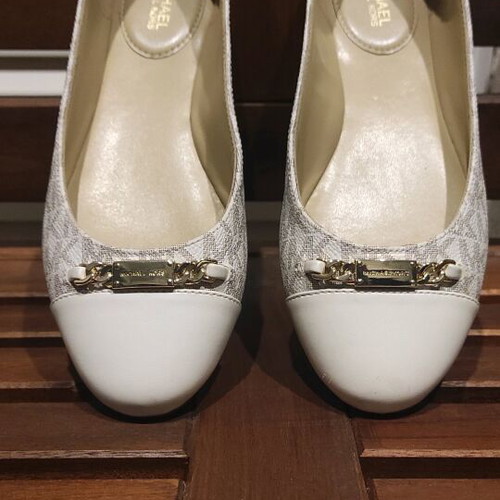 Michael Kors ballerinas like new, size 36.5, white with logo design