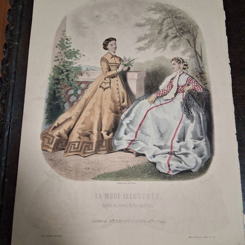 Colored engraving used, good condition