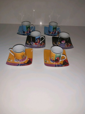 Coffee espresso or Greek cup set, like new, 6 pieces