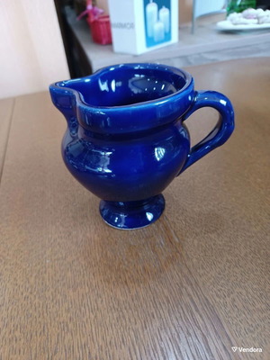 Ceramic small jug cobalt blue
