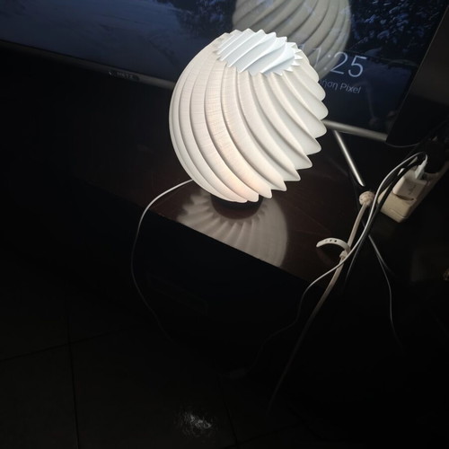 3D Printed Table Lamp Spiral Swirl Design new