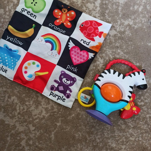 Zebra Fisher Price like new with bonus baby activity surface