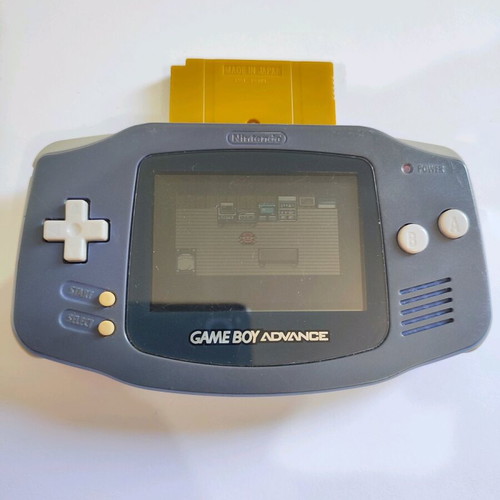 Game Boy Advance Nintendo Console used with Pokémon Gold cartridge