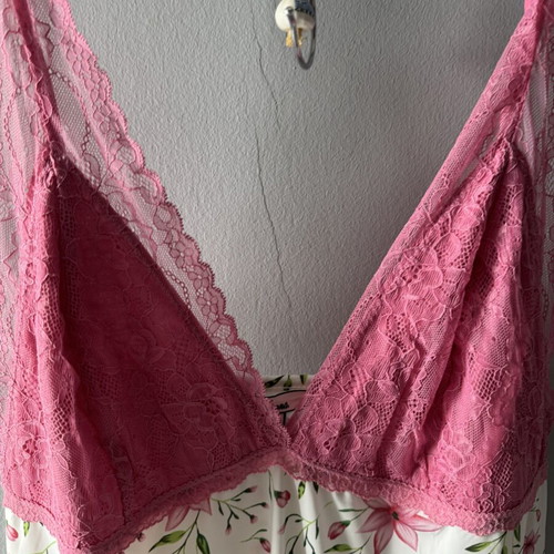 Nightdress new, white and pink, size XXL