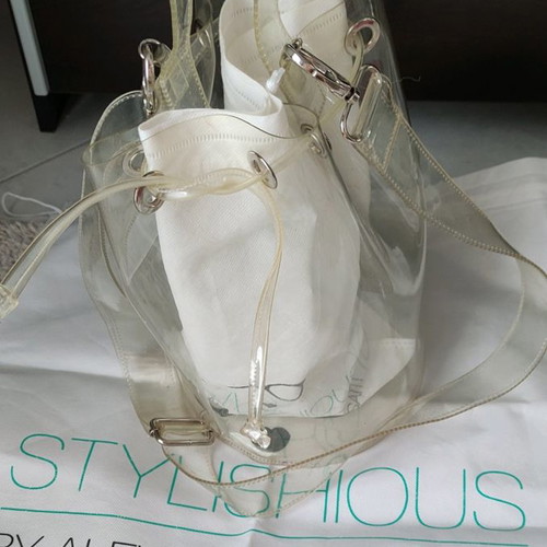 Alexandra Katsaiti transparent bag large pouch used