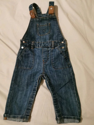 Denim overalls for 9-month-old boy like new