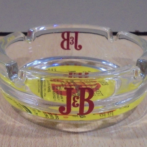J&B Scotch Whisky promotional glass ashtray like new