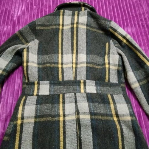 Zara women's coat size S plaid wool like new