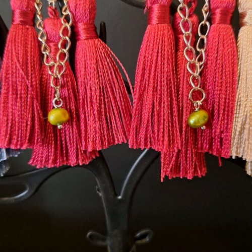 Handmade earrings with tassels new