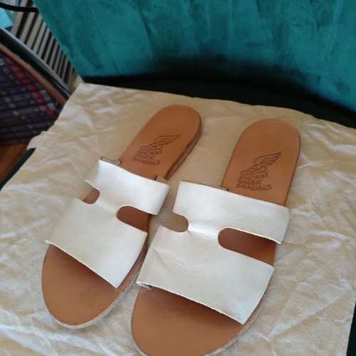 Ancient Greek Sandals white, like new, size 41