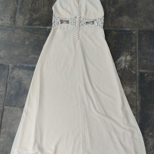Jarlo London maxi dress beige like new, size M UK 12