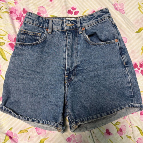 Zara women's denim shorts light blue size M EU 38 like new