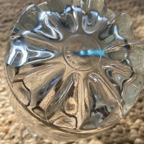 Ice bowl new with glass tongs