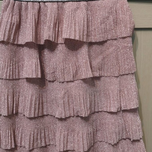 Gang pink skirt with ruffles like new for girls 7-8 years old