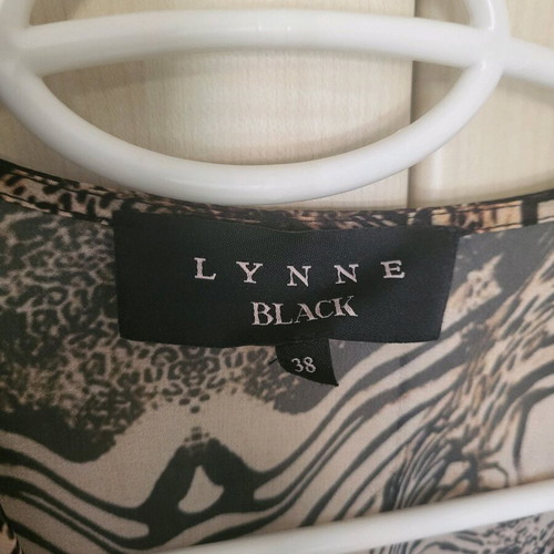 Φόρεμα Lynne καινούργιο animal print 38αρι μπεζ-μαύρο