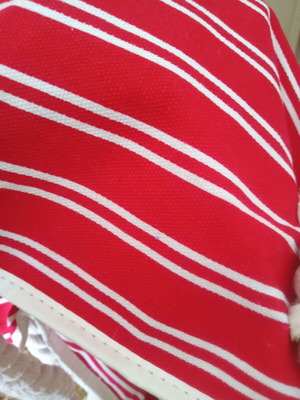 Cotton beach bag, red