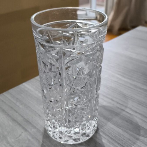 Crystal vase small 13 cm like new