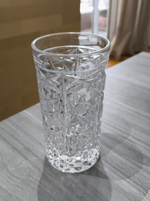 Crystal vase small 13 cm like new