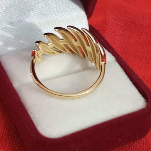 Silver 925 gold plated ring size 54.5 like new