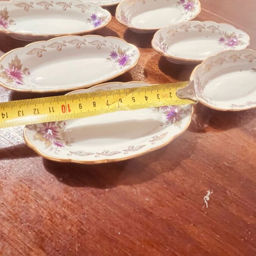 Antique Russian porcelain meze set like new, 7 pieces