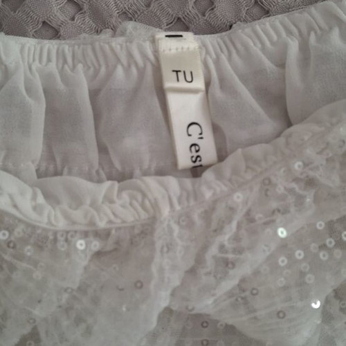 Top with sequins strapless like new, size S
