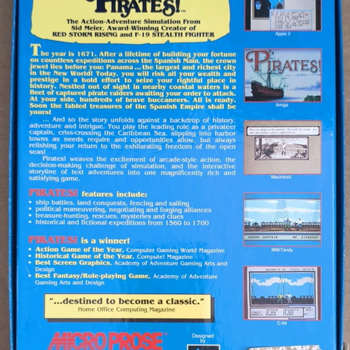 Sid Meier's Pirates MicroProse Commodore Disk Big Box like new