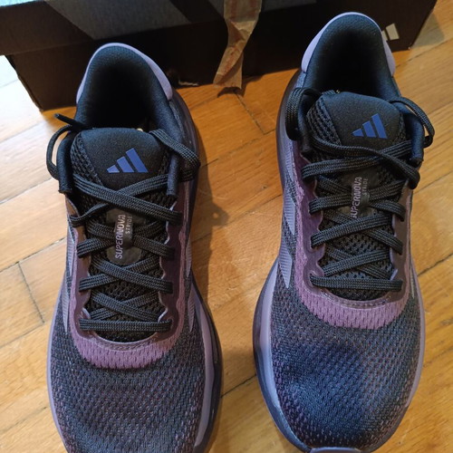 Adidas Performance Supernova Stride Running Shoes 38 New Black with Purple