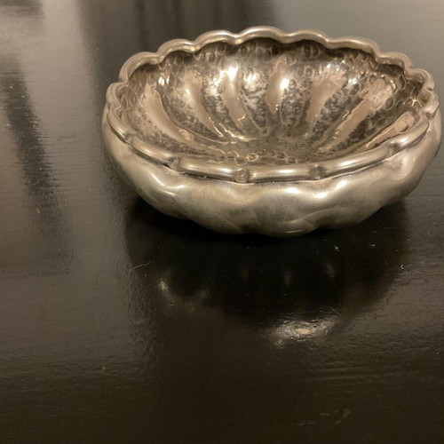 Silver-plated small bowl like new with silver plated engraving