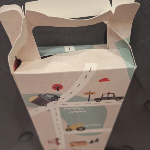 LifeLikes Play Candle "Vehicles in Action" like new, scented with wooden magnets