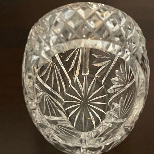 Crystal Decorative Basket with Handle like new, handmade design