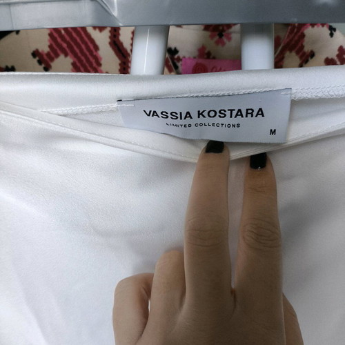Vassia Kostara maxi mermaid skirt like new, white