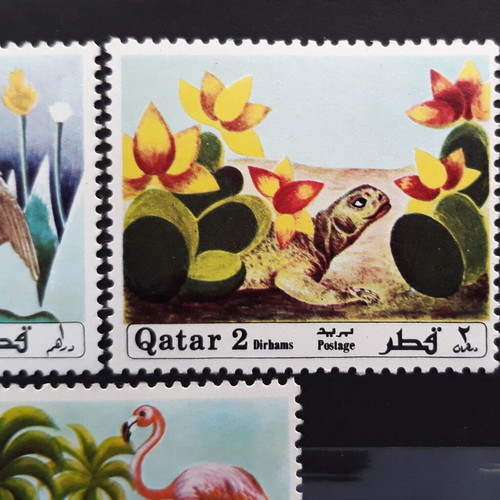 Qatar 1971 Shore Birds Flamingos Stamps new, set of 3