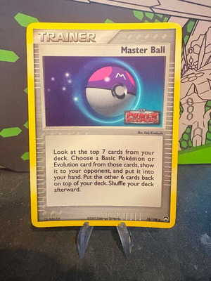 Master Ball Trainer EX Power Keepers stamped holo card used